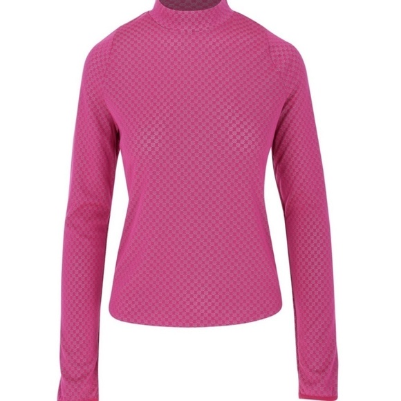 NWT Nike Dri-Fit Ace Long Sleeve Golf Polo Top in Pink - Picture 2 of 8